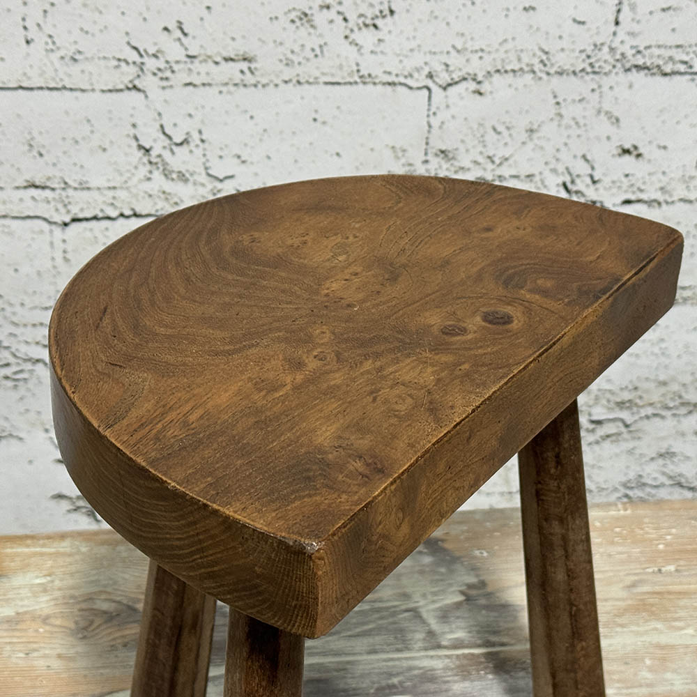 Antique English Half Round Stool