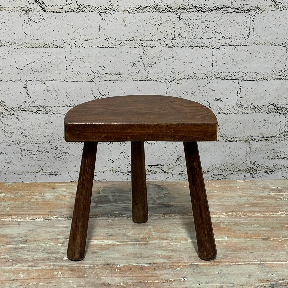 Antique English Half Round Stool