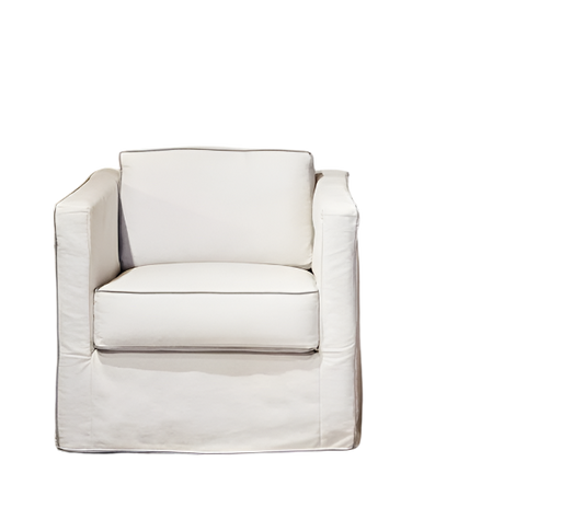 Mini Vista Slipcovered Swivel Chair