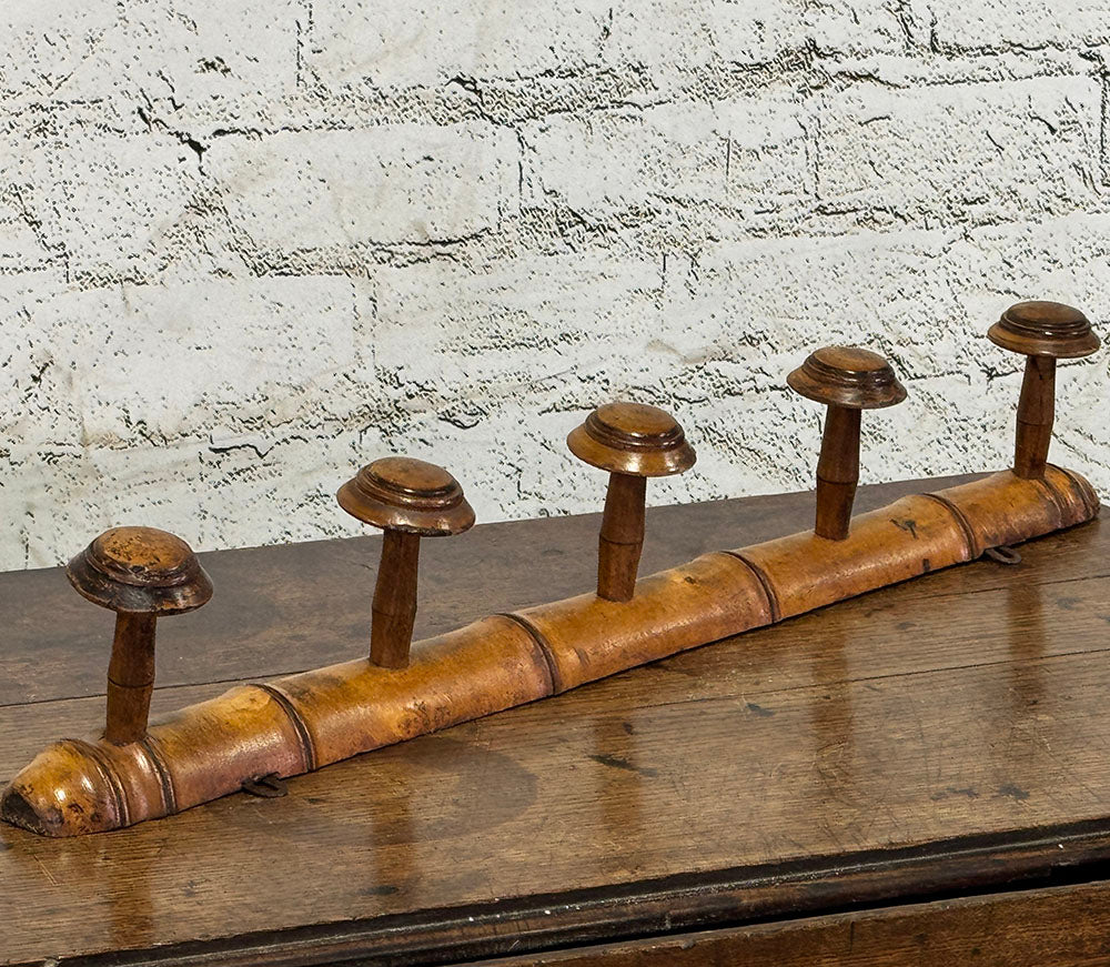 Faux Bamboo Coat Hook, 5 Hooks