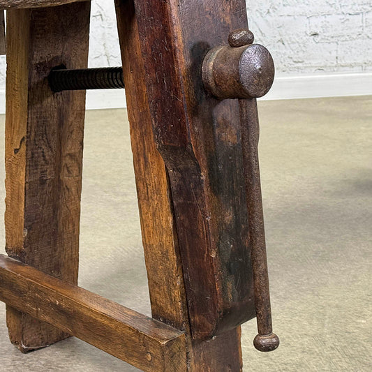 Antique French Rustic Carpenters Bench