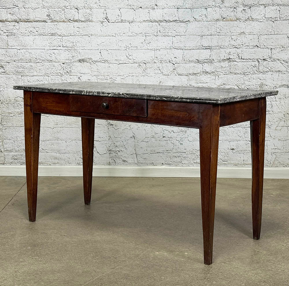 Stone Top French Table with Drawer