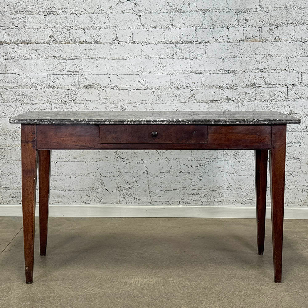 Stone Top French Table with Drawer