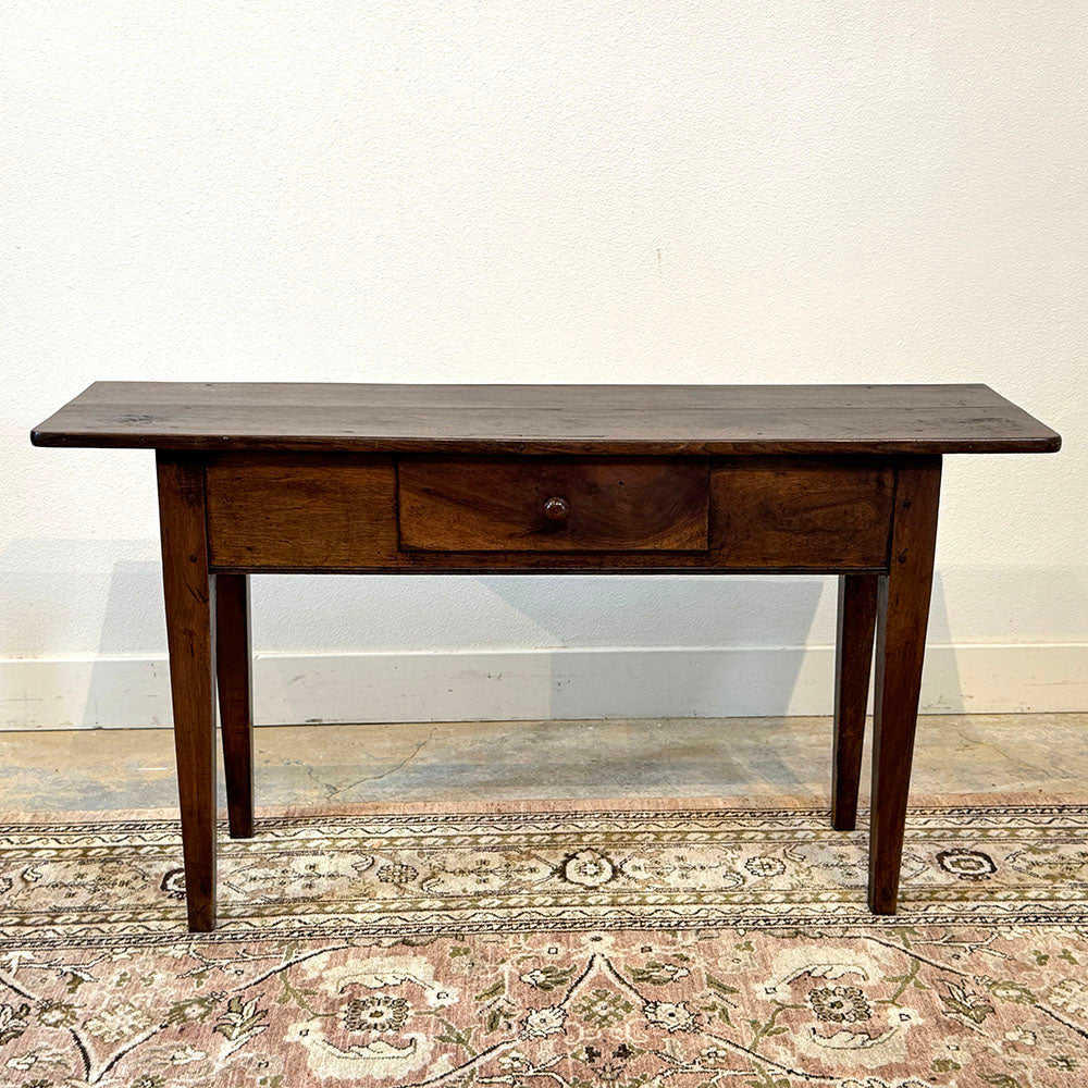 Antique Walnut Server/Sofa Table with Single Drawer