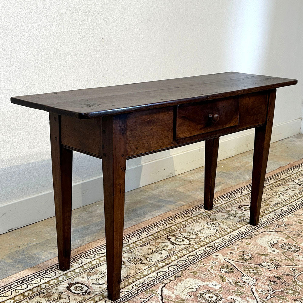 Antique Walnut Server/Sofa Table with Single Drawer