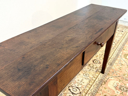 Antique Walnut Server/Sofa Table with Single Drawer