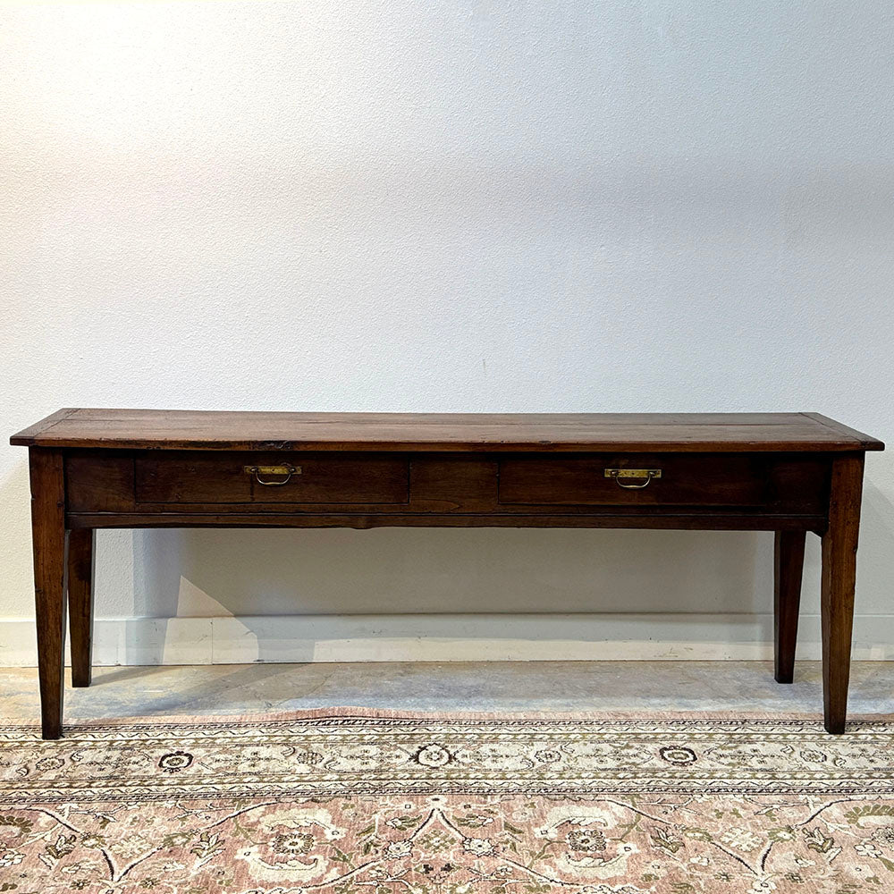 Antique 2 Drawer Beech and Oak Server