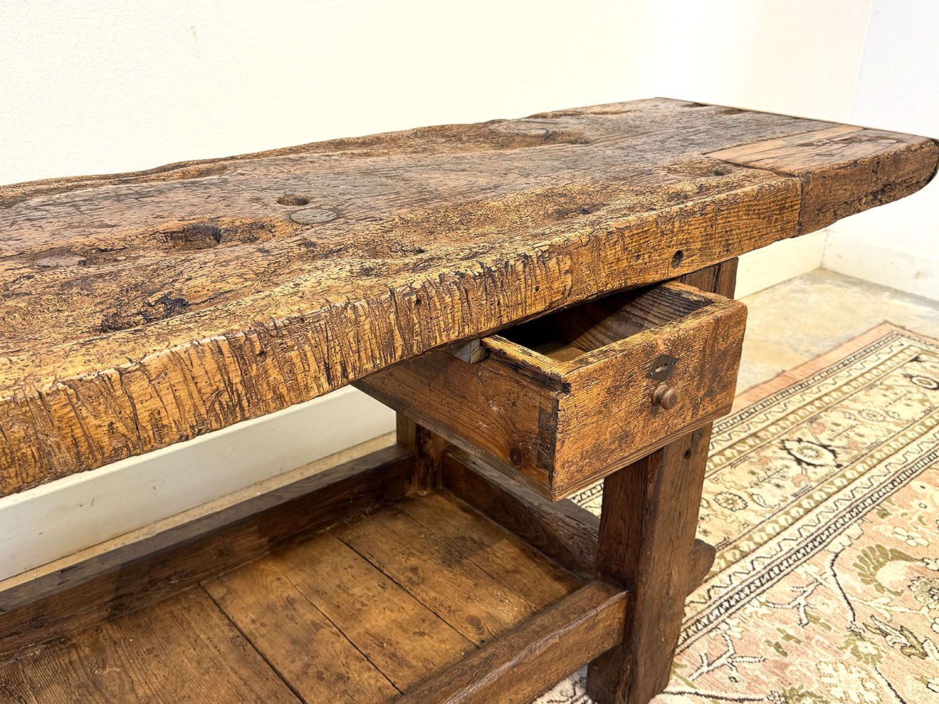 Rustic Beech Wood Workbench