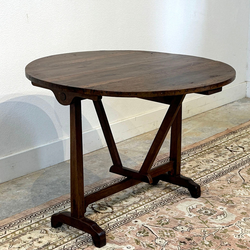 Antique French Walnut Vendange Table