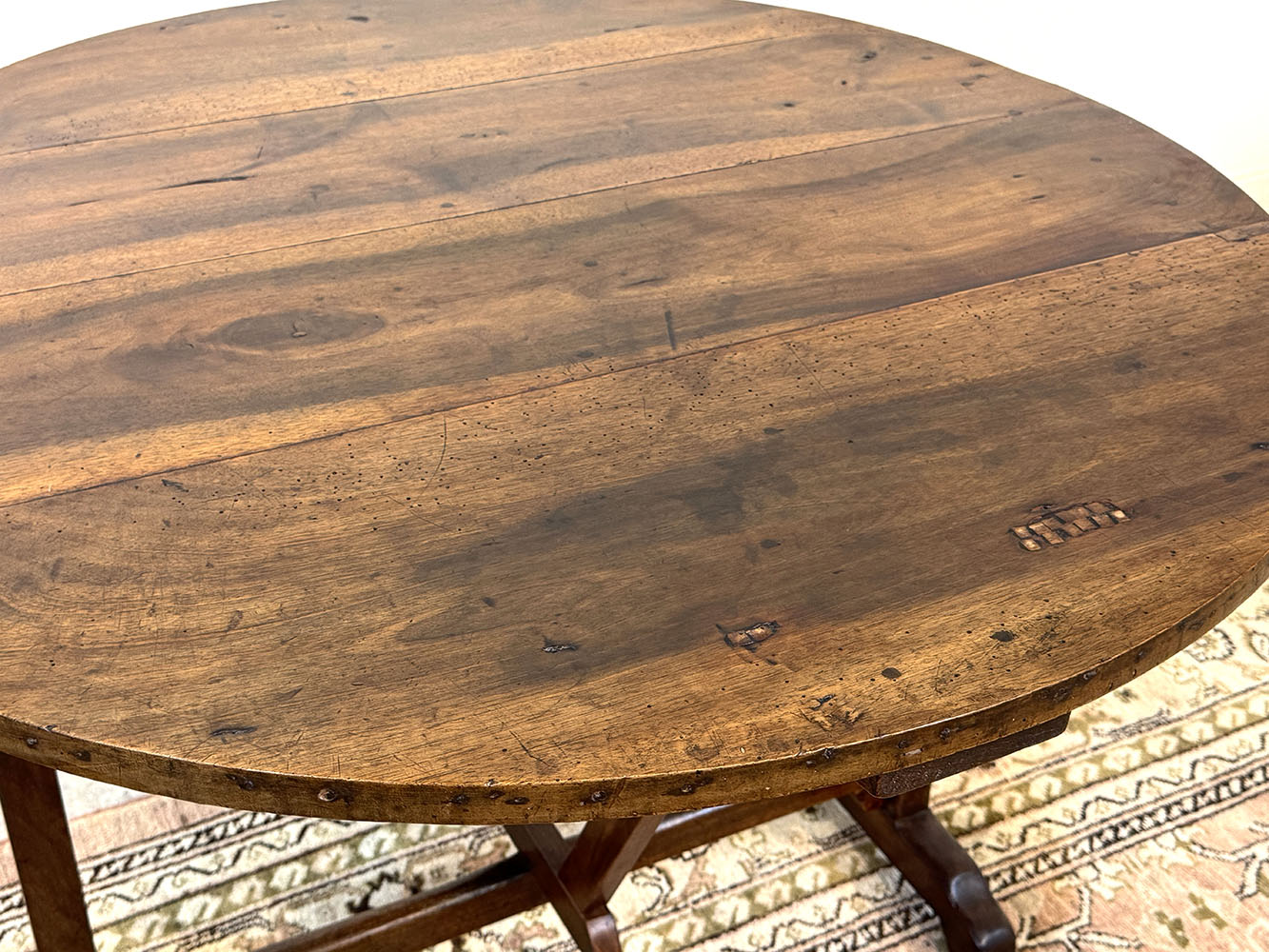 Antique French Walnut Vendange Table