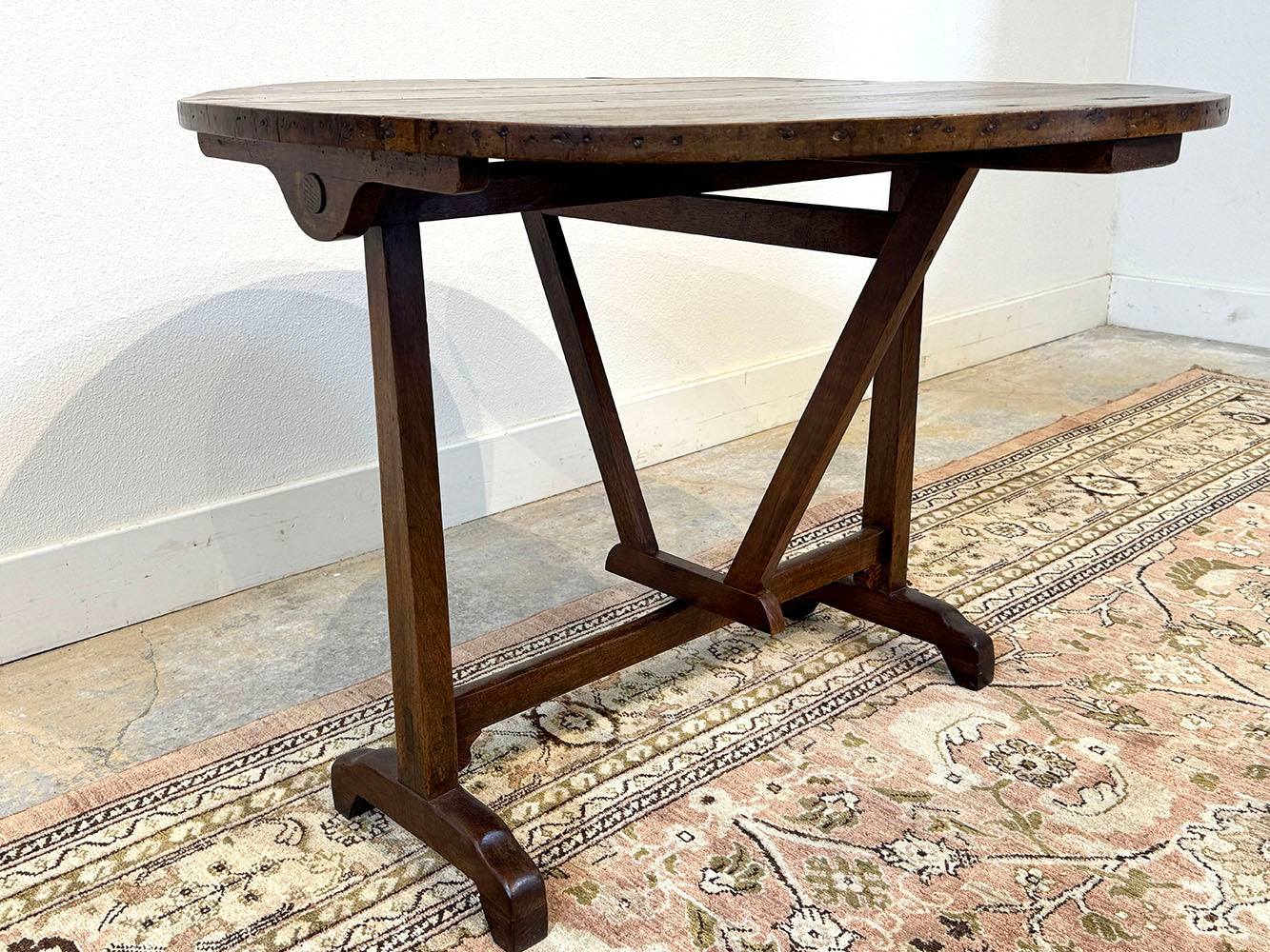 Antique French Walnut Vendange Table