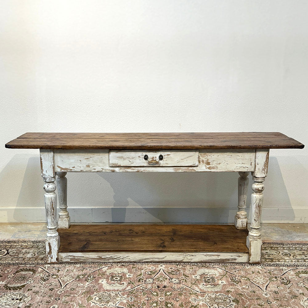 Antique Dairy Table with Drawer