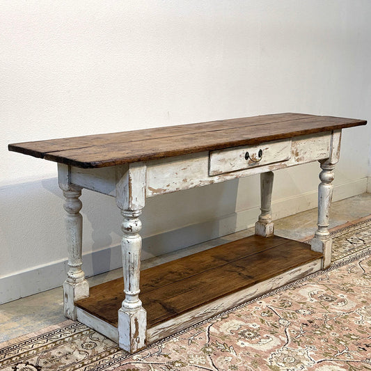 Antique Dairy Table with Drawer