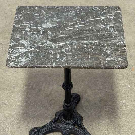 Antique Parisian Marble & Iron Cafe Table c.1890