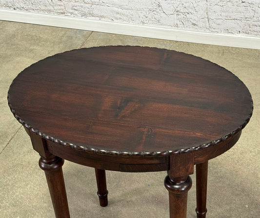 Antique French Oak Pie Crust Occasional Table c.1880