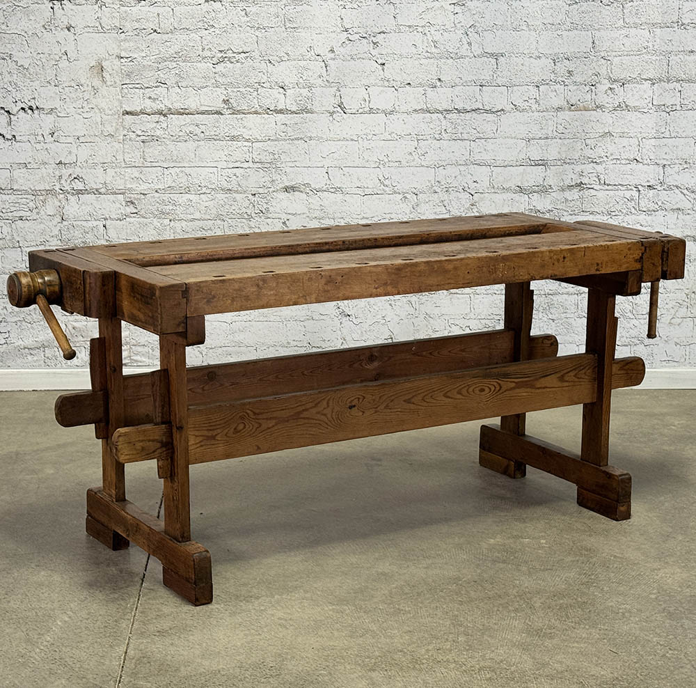 Rustic Timber Workbench Rustic Antique Workbench c.1890 – Sonoma Country Antiques