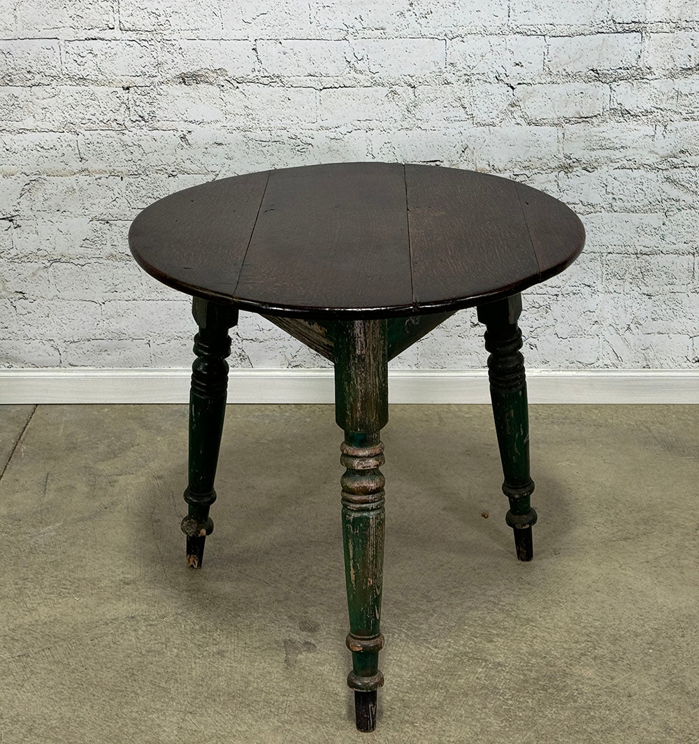 Original Paint Cricket Table with Oak Top c.1870