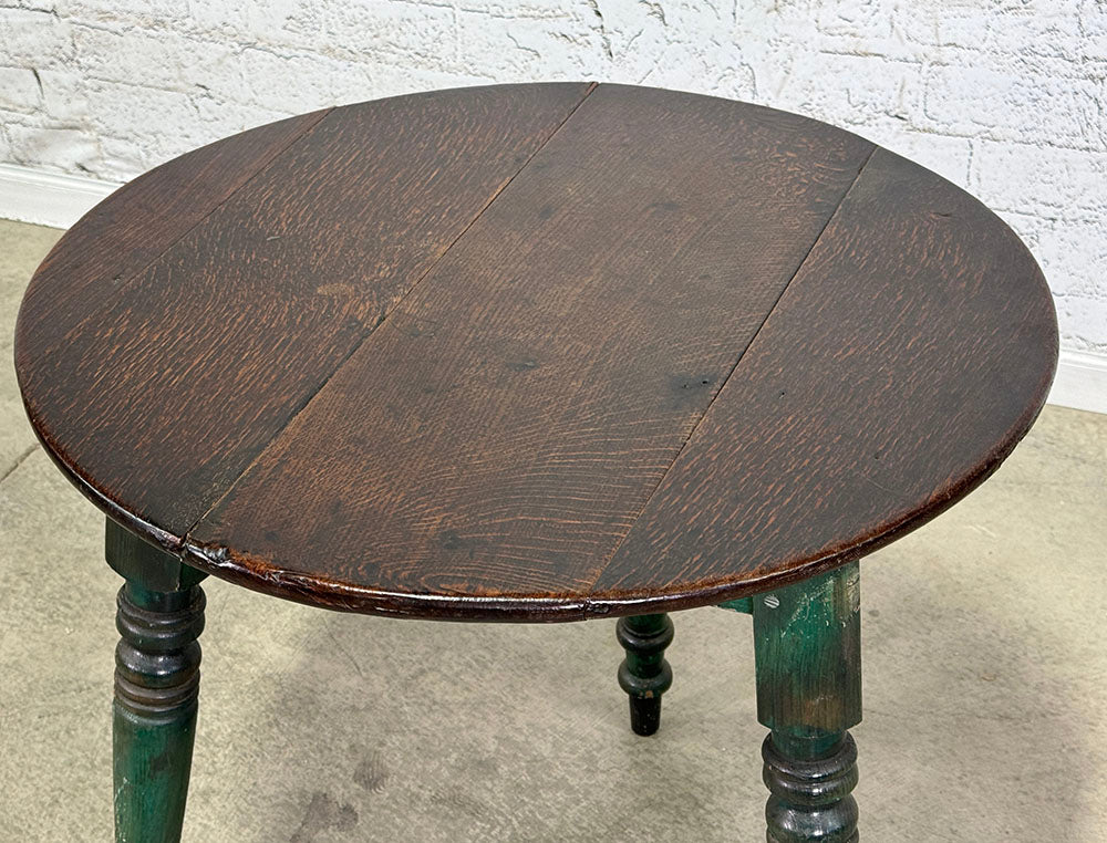 Original Paint Cricket Table with Oak Top c.1870