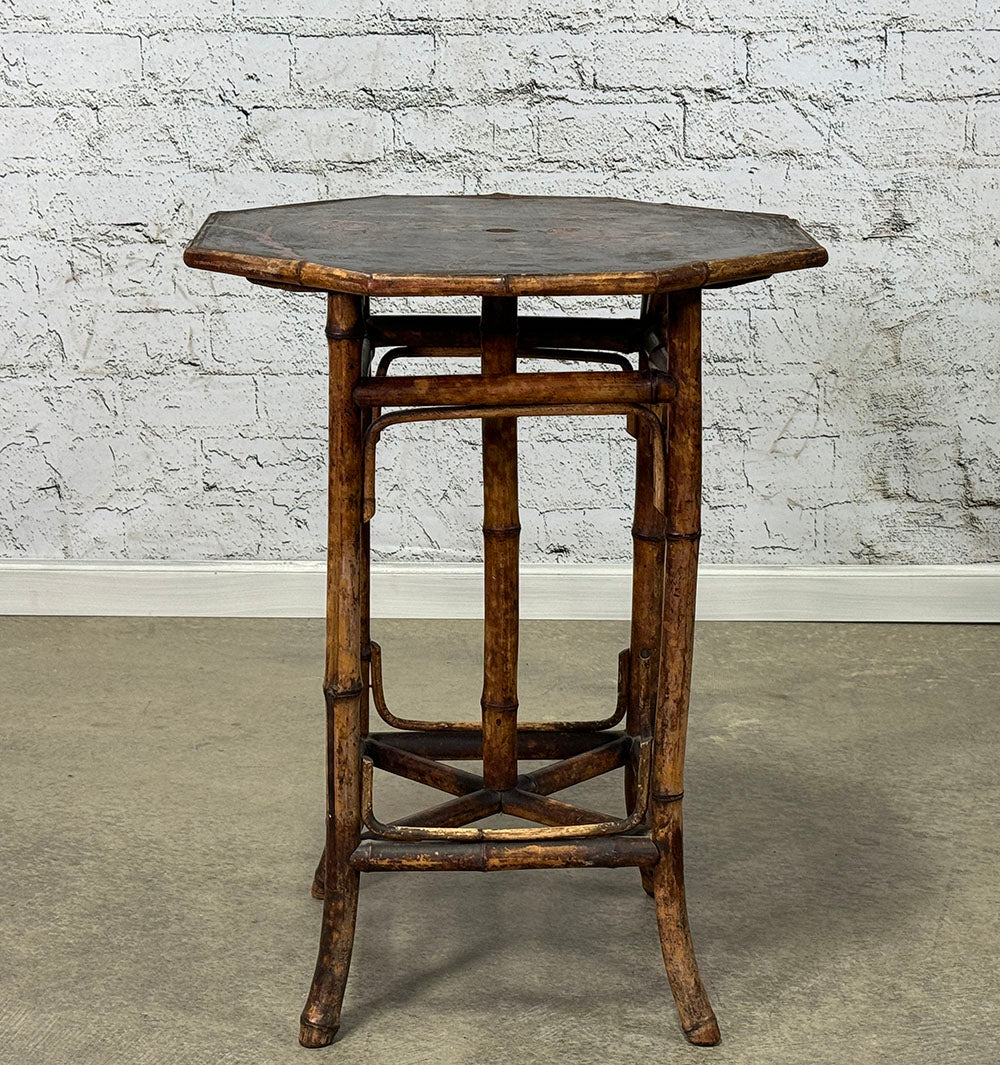 Antique Octagon Bamboo Table c.1880