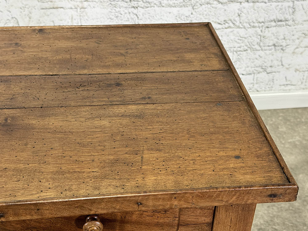 Antique French walnut Side Table with Drawer c.1820