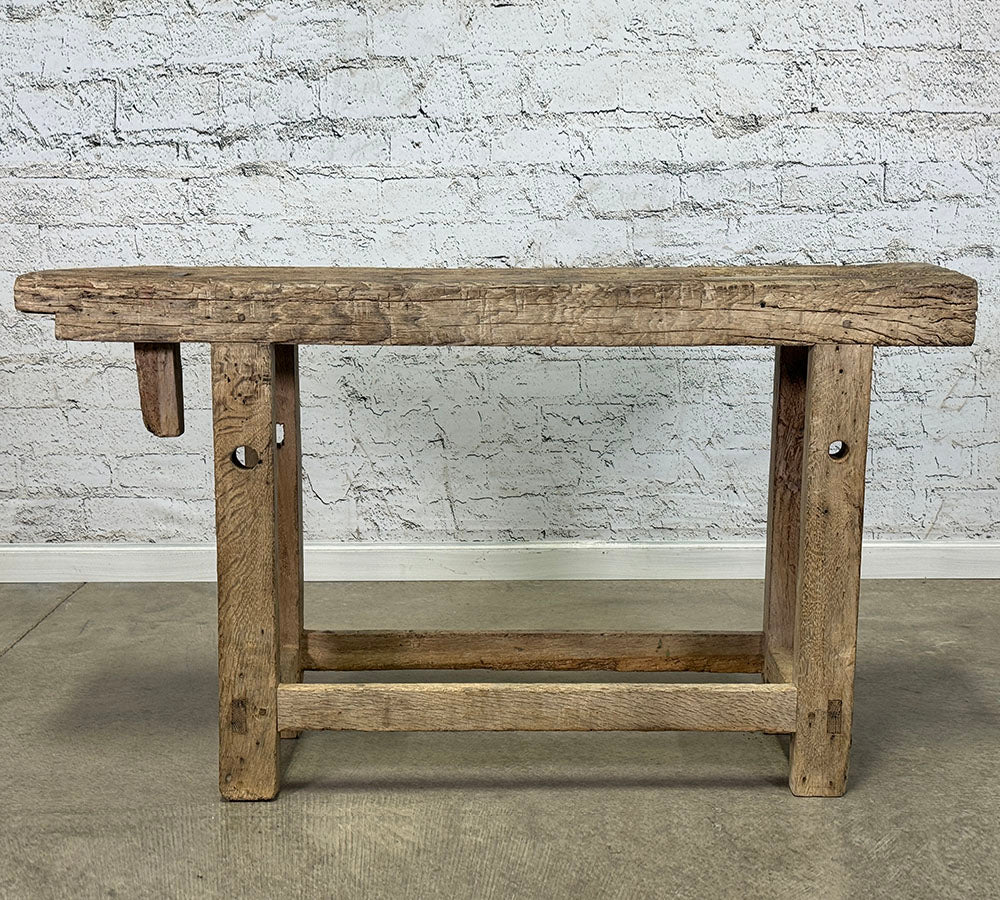 Antique Small French Oak Workbench