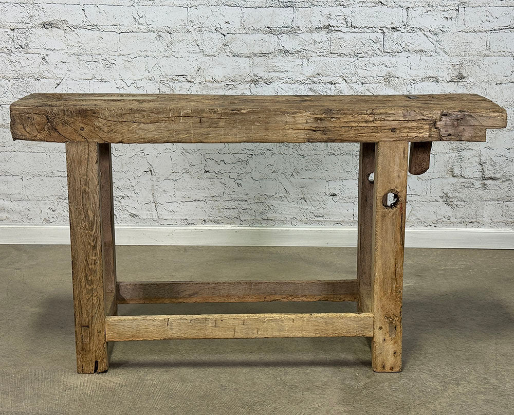 Antique Small French Oak Workbench