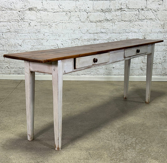 Antique French Painted Two Drawer Server