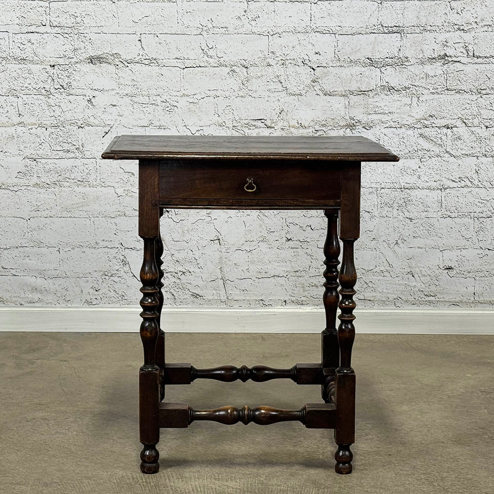 Antique English Oak Side Table c.1900