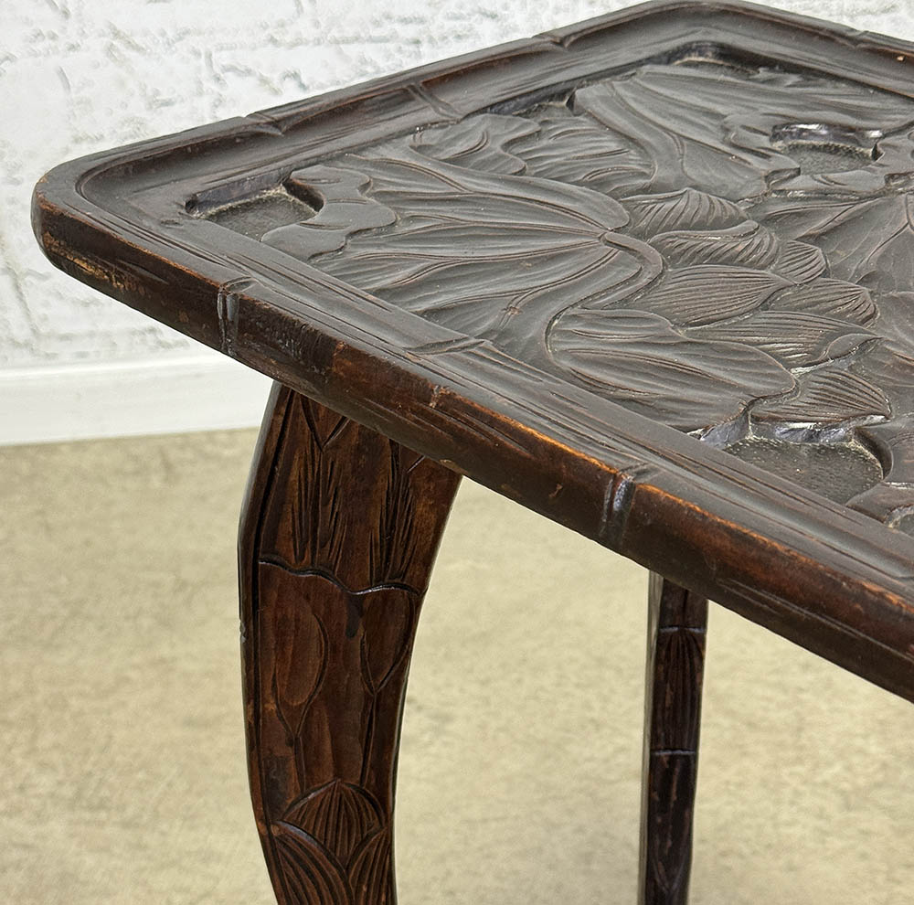 Liberty London Carved Japanese Side Table c.1900