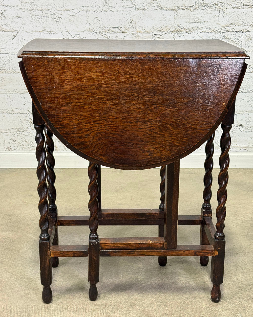 Antique Barley Twist Drop-leaf Table