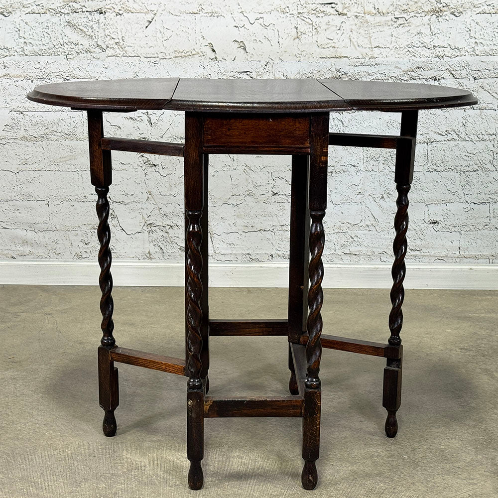 Antique Barley Twist Drop-leaf Table