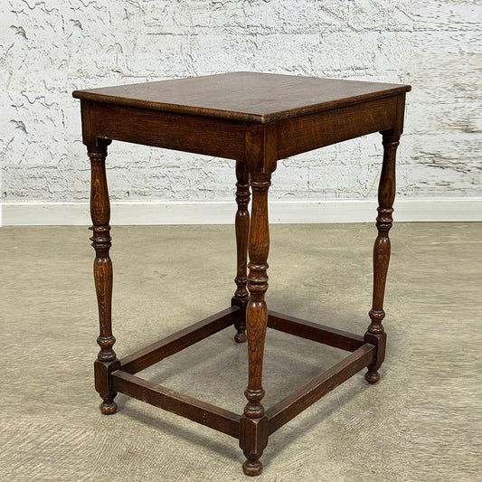 Antique Turned Leg End Table