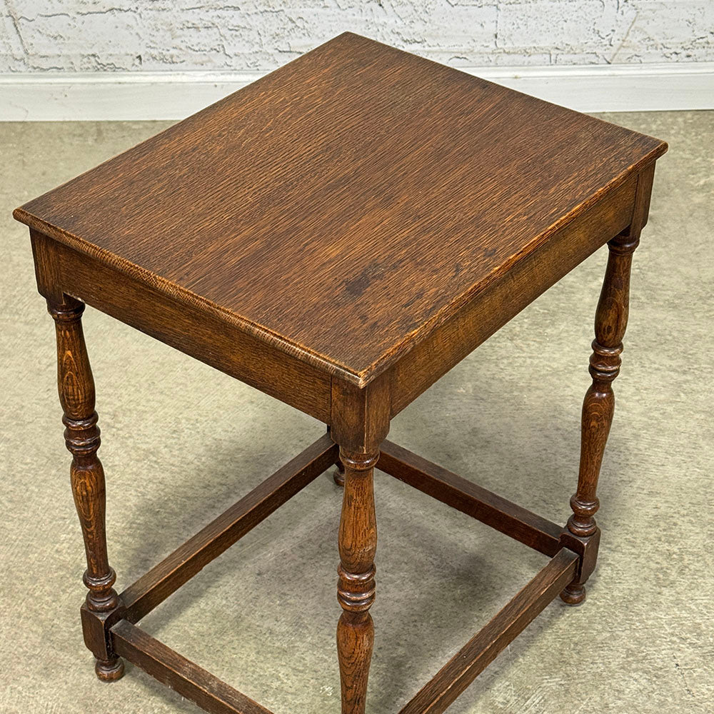 Antique Turned Leg End Table
