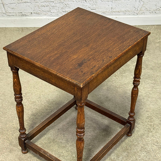 Antique Turned Leg End Table