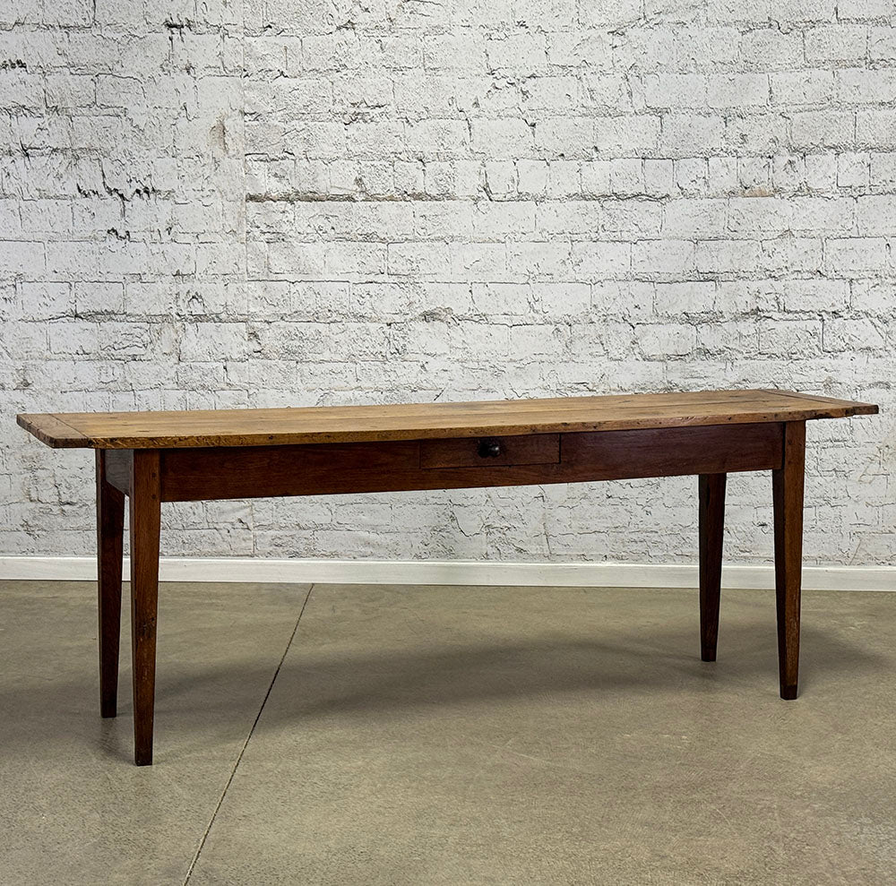 Antique French Blonde Oak Server c.1860