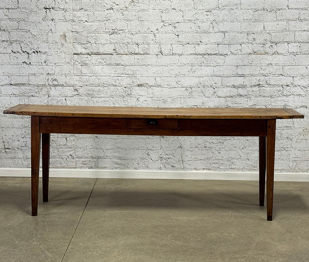 Antique French Blonde Oak Server c.1860