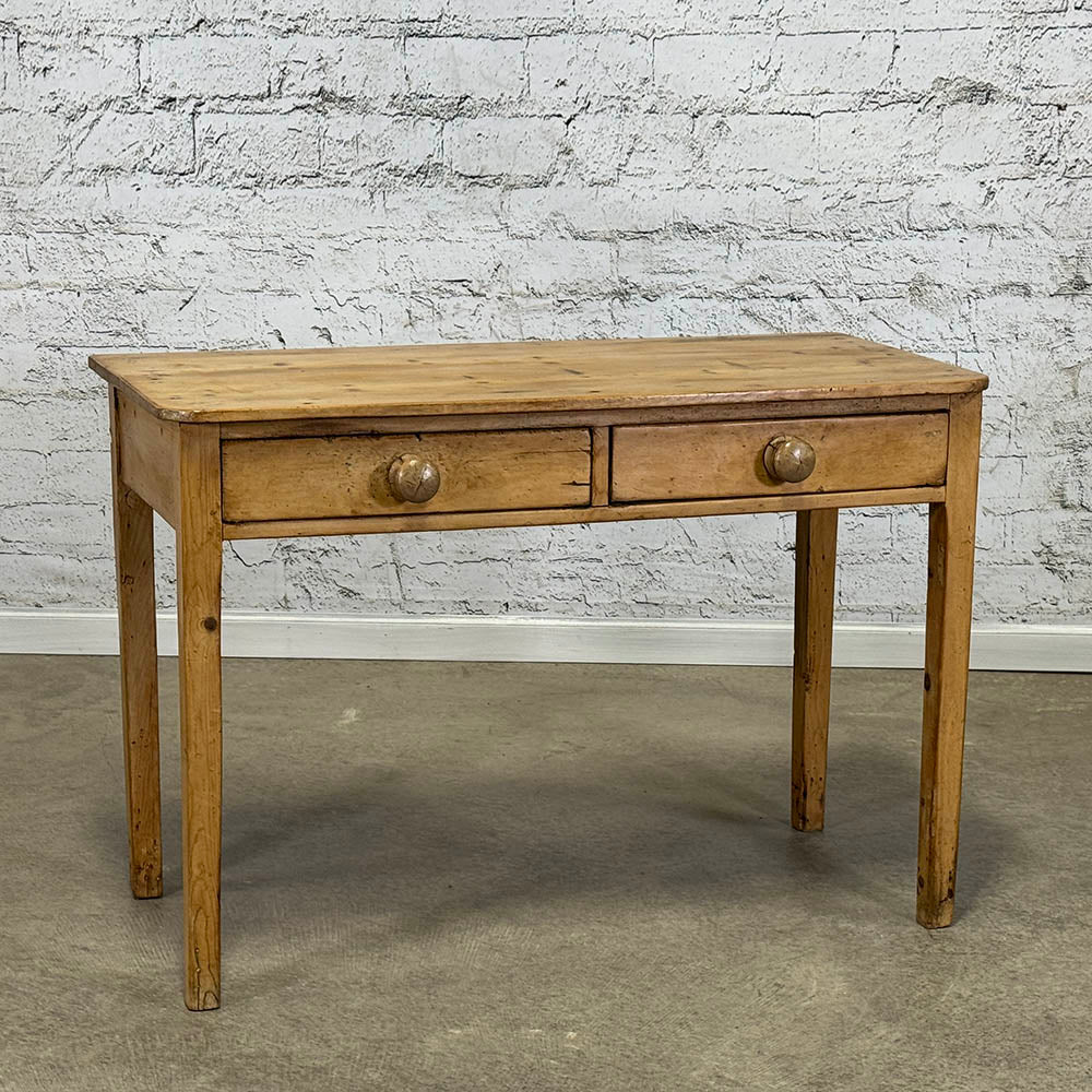 Antique English Pine Two Drawer Server