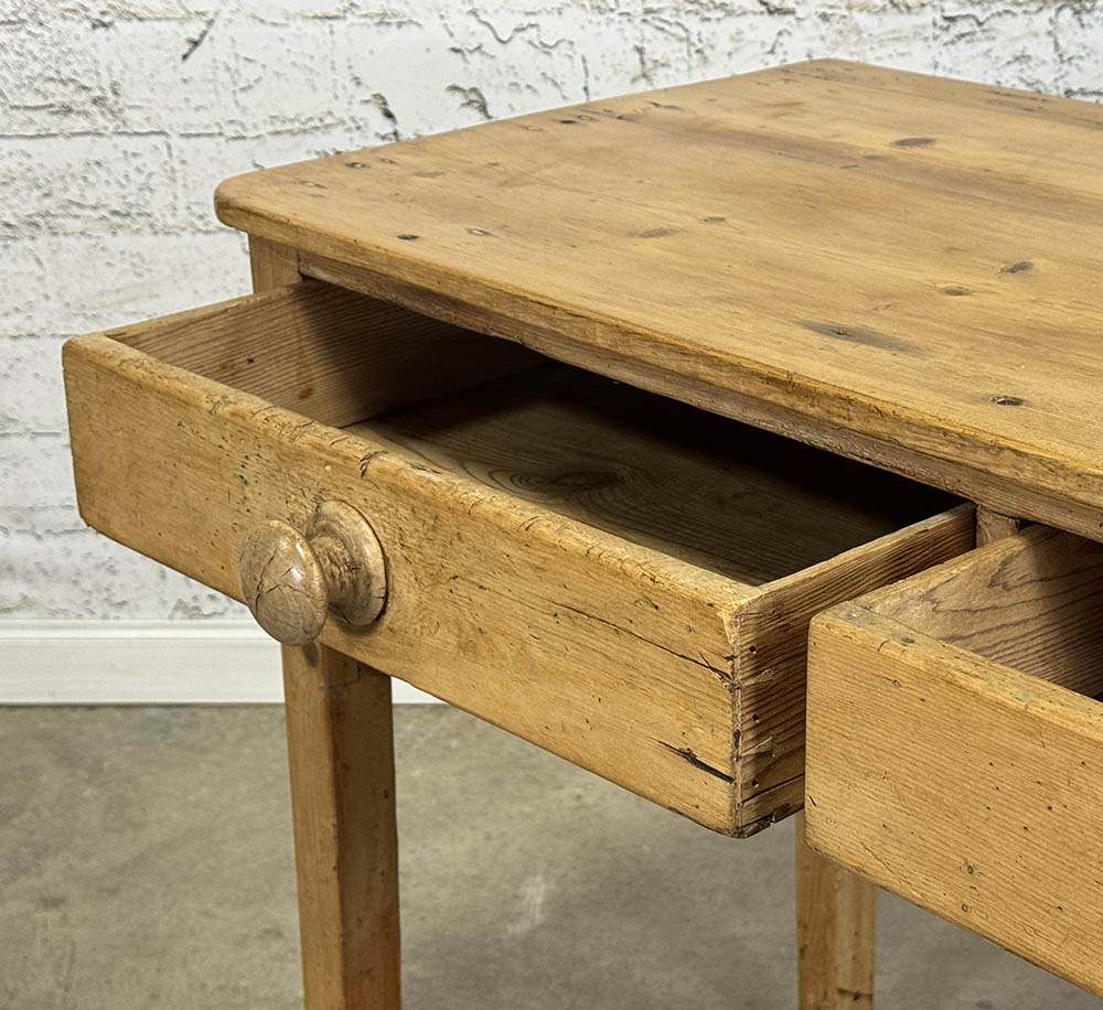 Antique English Pine Two Drawer Server