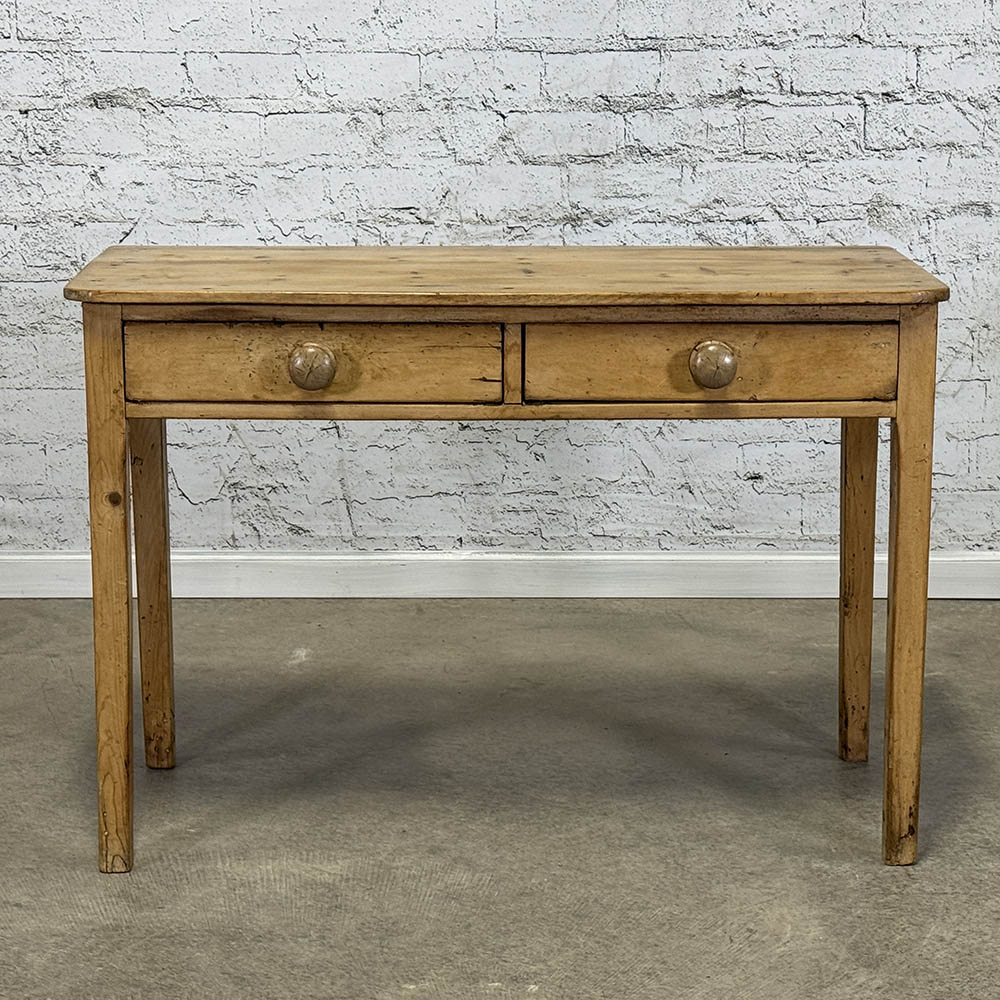 Antique English Pine Two Drawer Server