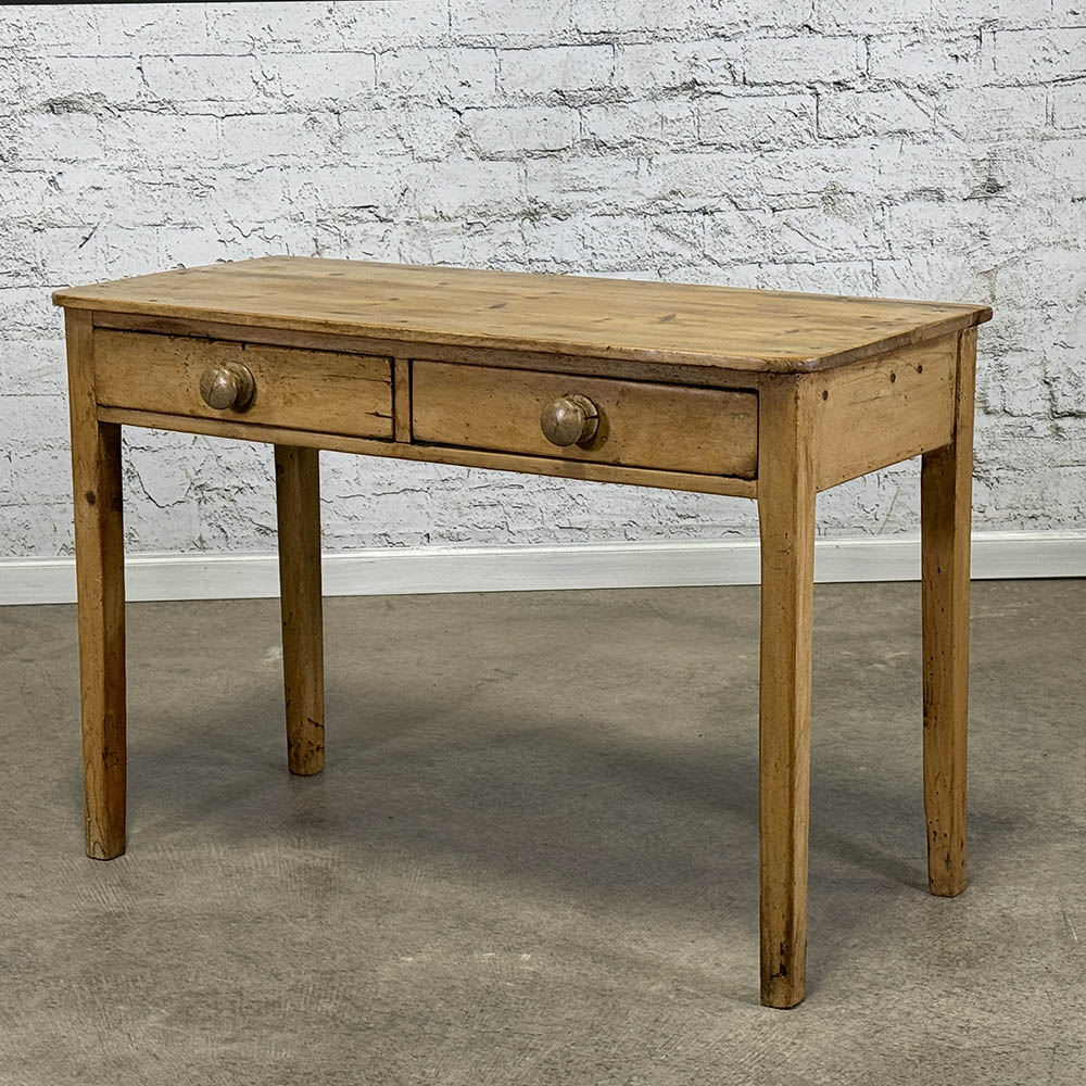 Antique English Pine Two Drawer Server