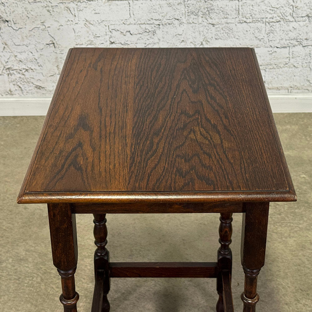 Oak Turned Leg Table