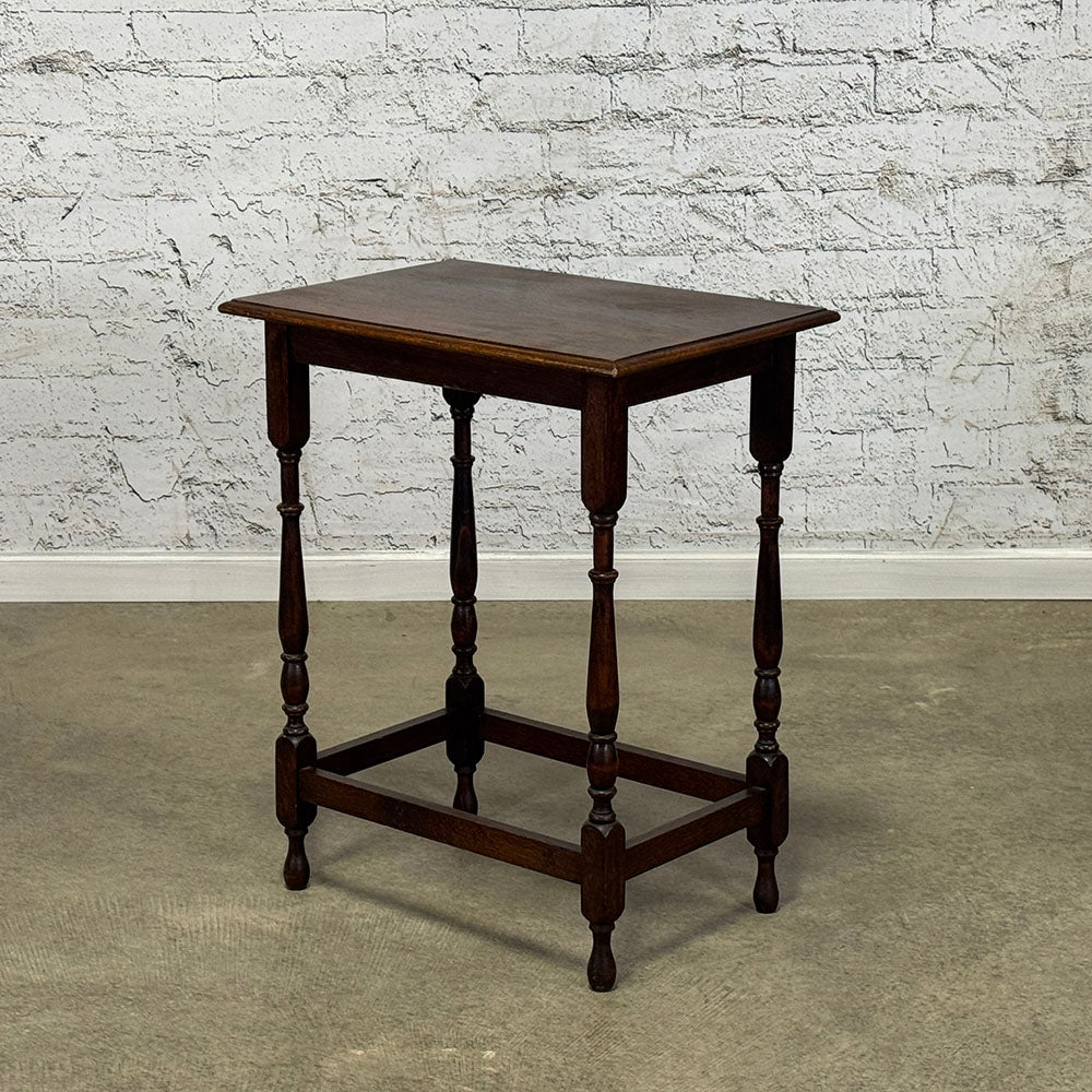 Oak Turned Leg Table