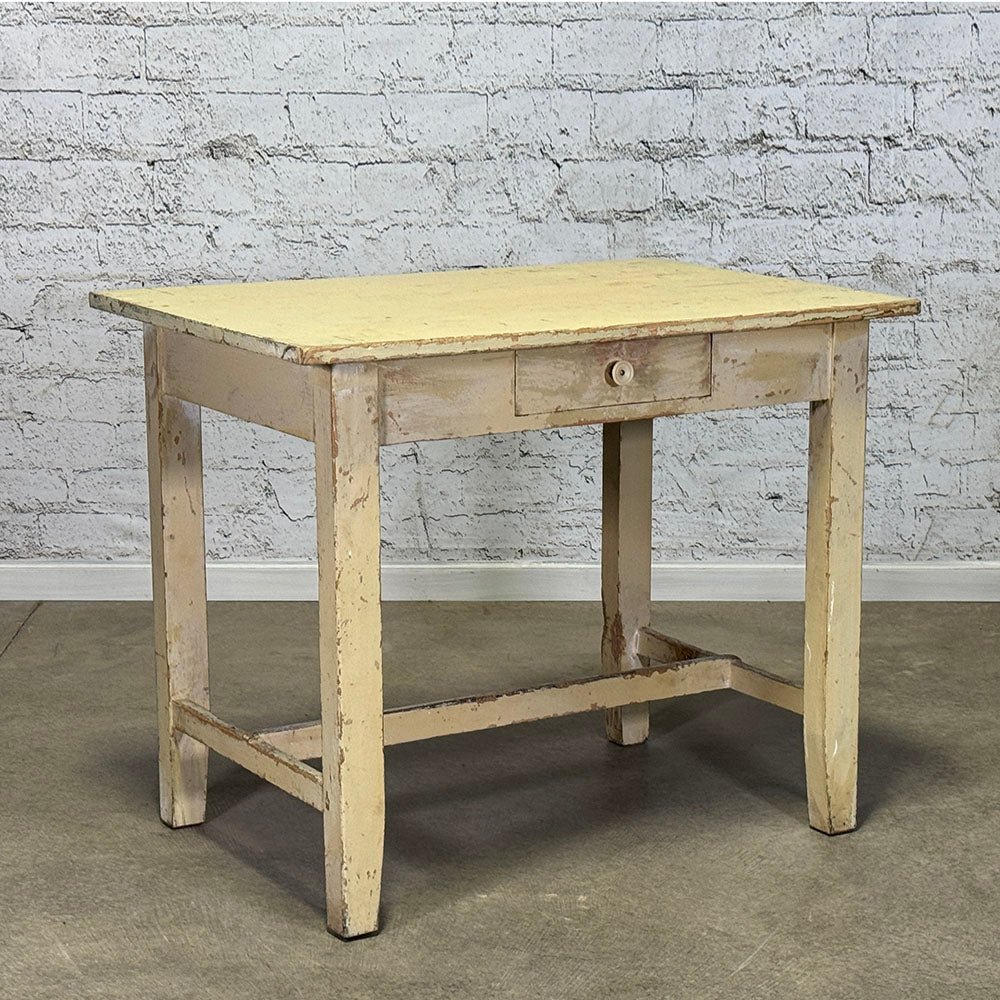 European Rustic Table with Drawer
