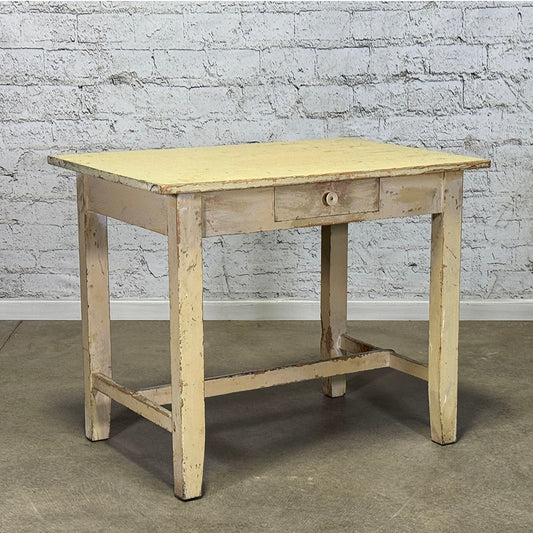 European Rustic Table with Drawer