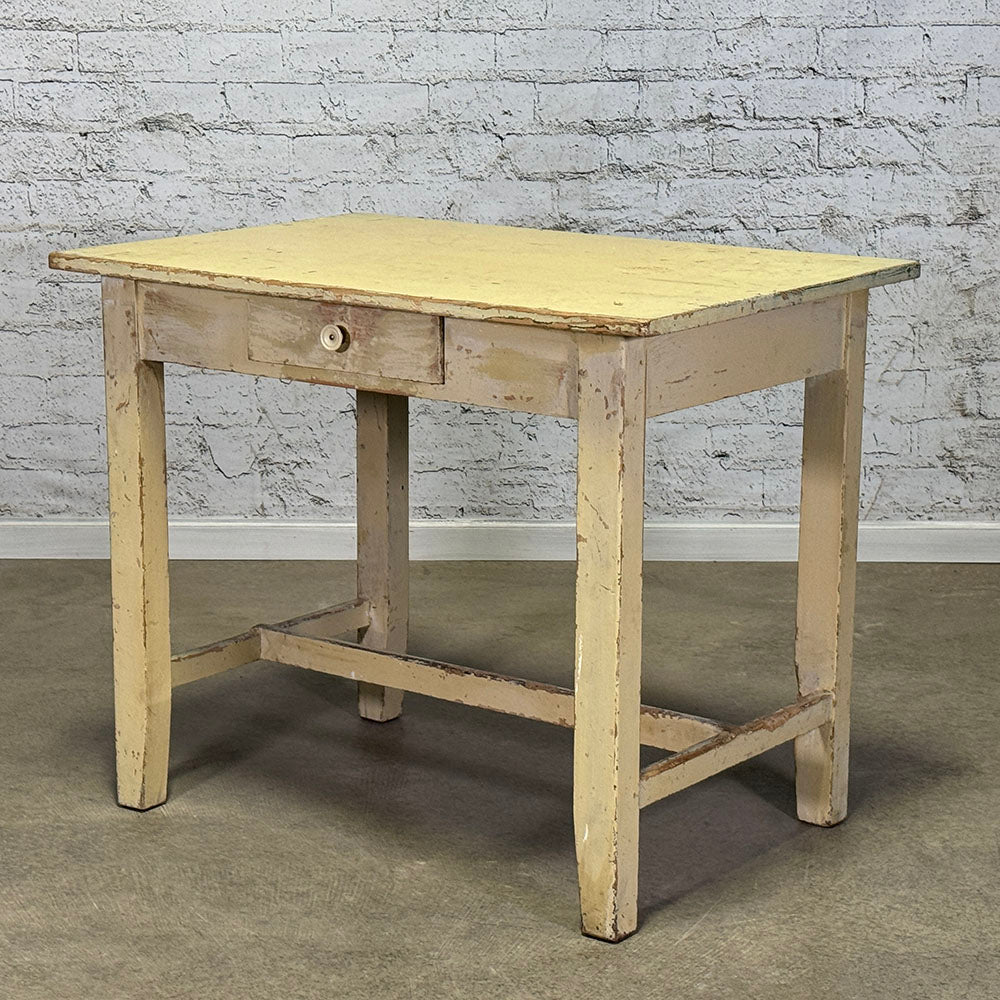 European Rustic Table with Drawer