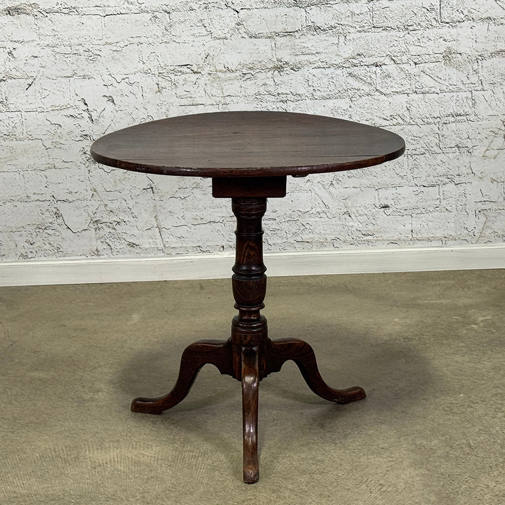 Oak Tripod Side Table