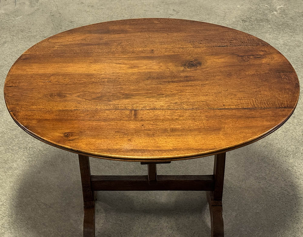 Oval Fruitwood Vineyard Table c. 1860