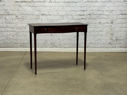 Antique Mahogany Serpentine Console Table