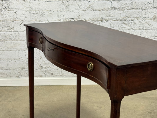 Antique Mahogany Serpentine Console Table