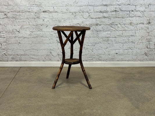 Rustic Bamboo Side Table